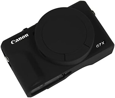 Easy Hood Case for Canon Powershot G7 X Mark III Digital Camera, Soft Silicone Protective Cover with Removable Lens Cover for Canon Powershot G7X Mark III DSLR Camera (Black.