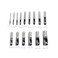 Utoolmart Round Steel Hollow Punch Set 3mm to 25mm Leather Craft Hollow Hole Punch Tools 15Pcs.