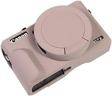 Easy Hood Case for Canon Powershot G7 X Mark III Digital Camera, Soft Silicone Protective Cover with Removable Lens Cover for Canon Powershot G7X Mark III DSLR Camera (Tiffany Pink.