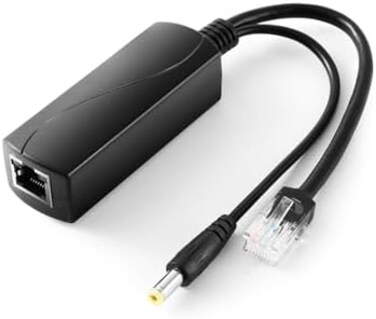 Revotech PoE Splitter 12V 1A Output with IEEE 802. 3af Standard Compliant 10,100Mbps Power Over Ethernet Splitter Adapter for Security IP Camera CCTV Surveillance Device 5. 5x2. 1mm (PS5712P Black.