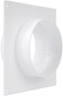 Repa Market 4" Inch Duct Connector Flange - Plastic Straight Pipe Flange for Heating Cooling - Inlet Outlet Ventilation System - Ducting Coupling Wall Plate - Assembly Joint (100mm.