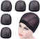 YANTAISIYU 5 PCS/Lot Black Mesh Cap Wig Cap for Making Wigs Stretchable Hairnets with Wide Elastic Band (Mesh Cap L.