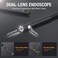 Teslong Endoscope Replacement Cable with Light, Dual Lens Inspection Camera 5. 5mm/0. 21inch Waterproof Probe Compatible with NTS500, NTS300(3. 3FT.