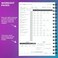 Clever Fox Fitness Journal Workout Log Book - Daily Fitness Planner Workout Journal for Women and Men. Spiral-Bound, Laminated Cover, Thick Pages, A5 (BlackWhite.
