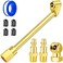 LUMITECO 2 Way Connection Air Chuck Set-1/4 Inch Female NPT Closed Ball Heavy Duty Dual Head Air Chuck and Standard Male Quick Plug, Tire Air Fill Kit for Tire Inflator Gauge and Air Compressor.