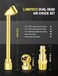 LUMITECO 2 Way Connection Air Chuck Set-1/4 Inch Female NPT Closed Ball Heavy Duty Dual Head Air Chuck and Standard Male Quick Plug, Tire Air Fill Kit for Tire Inflator Gauge and Air Compressor.