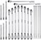 Mudder 22 Pieces Stainless Steel Lab Spatula Micro Scoop Set Laboratory Sampling Spoon Mixing Spatula for Powders Gel Cap Filler.