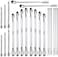 Mudder 22 Pieces Stainless Steel Lab Spatula Micro Scoop Set Laboratory Sampling Spoon Mixing Spatula for Powders Gel Cap Filler.