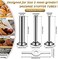 Mudder 4 Pieces Sausage Stuffer Kit 3 Different Sizes Stainless Steel Grinder Tubes with Sausage Stuffer Ring for Size 5 Meat Grinder Food Maker Kit.