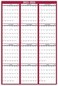 Artfan 2023 Wall Calendar - 2023 Wall Calendar with Julian Date, January 2023 - December 2023, Thicker Paper, Bonus Pocket, 34. 3" x 22. 8", XLarge, Vertical - Red.