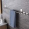 Taozun 16-Inch Towel Bar - Self Adhesive Bathroom Towel Holder with 2 Packs Towel Hooks, Stainless Steel Bathroom Hardware Accessory Kit, No Drilling.