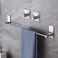 Taozun 16-Inch Towel Bar - Self Adhesive Bathroom Towel Holder with 2 Packs Towel Hooks, Stainless Steel Bathroom Hardware Accessory Kit, No Drilling.
