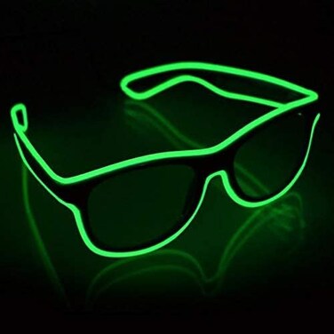 YouRfocus Wireless Led Light up Glasses 2 Pack Glow in The Dark Neon Glasses for Rave Party, EDM.