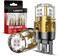 LASFIT 7443 7440 7444 مصباح LED خلفي للتوقف وفرامل الانتظار W21W / WY21W/992 (أحمر - قطعتان).