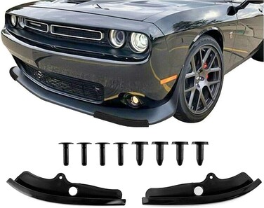 sportuli Front Bumper Lip Splitter Protector Replacement for 2015-2022 2023 2024 Dodge Challenger Scat Pack, SRT 392 and 2019-2021 2022 2023 2024 RT GT Model.