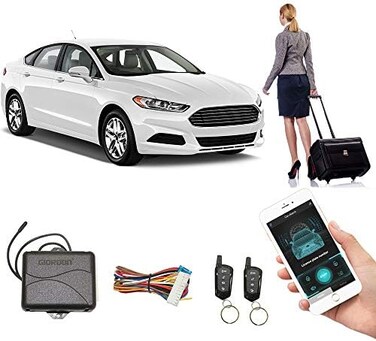 GIORDON Old Car Upgrade Keyless Entry Close Windows Open Trunk Automatically, 3 Ways Lock/Unlock The Car- Shaking Phone/App Control/Phone Sensor.