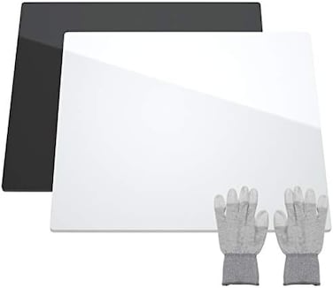 NIUBEE Acrylic Reflective Display Board for Photo Background Shooting Tables (12x12 Inch, BlackWhite.