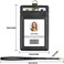 Azrra ID Badge Holder with Lanyard, Vertical PU Leather ID Badge Card Holder with 1 Clear ID Window, 4 Credit Card Slots and a Detachable Neck Lanyard (Black.
