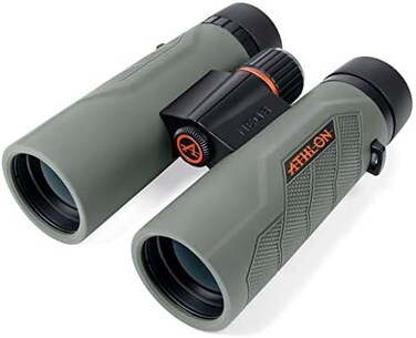 Athlon Optics Neos G2 8X42 Gray Hd Binoculars For Adults And Kids, Waterproof, Durable Binoculars For Bird Watching, Hunting, Sports, Bak4 Prism Fmc Lens-Case-Strap.