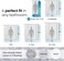 LiBa PEVA 8G Bathroom Small Shower Stall Curtain Liner, 36" W x 72" H Narrow Size, Frosted, 8G Heavy Duty Waterproof Shower Stall Curtain Liner Anti-Microbial Mildew Resistant.