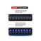 FXC Blue 8 Gang Rocker Switch Aluminum Panel Toggle Dash ON/Off Pre-Wired Switches Rocker Switch Panel Waterproof for 12V/24V Automotive Cars Marine Boats RVs Trailers.