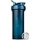 BlenderBottle Classic V2 Shaker Bottle Perfect for Protein Shakes and Pre Workout, 45-Ounce, Ocean Blue.