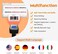 Tera 2D QR Wireless Barcode Scanner with Screen Display Battery Level Indicator and Time Display Work with Bluetooth 2. 4G Wireless 2200mAh Large Battery Charging Base for Warehouse Model HW0006.
