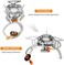 Odoland 3500W Windproof Camp Stove Camping Gas Stove with Fuel Canister Adapter, Piezo Ignition, Carry Case, Portable Collapsible Stove Burner for Outdoor Backpacking Hiking and Picnic.