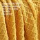 CREVENT 127x152cm Knitted Decorative Throw Blanket for Couch Sofa Chair Bed，Soft Warm Cozy Light Weight for Spring Summer (Mustard Yellow.