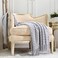 CREVENT 127x152cm Rustic Farmhouse Couch Sofa Throw Blanket for Bedroom Living Room Decoration, Soft Warm Cozy Light Weight for Spring Summer Light Grey.