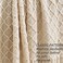 CREVENT Home Decor Rustic Couch Sofa Chair Bed Throw Blanket, Soft Warm Cozy Light Weight for Travelling in Spring Summer (127x152cm Beige/Ivory.