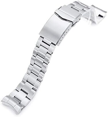 MiLTAT metal watch band compatible with Seiko Baby MM SBDC061 SPB077, 20mm Super-O Boyer.