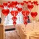 HongyiTime 202 I Love You Balloons - Helium Supported - Love Balloons - Valentine's Day Decorations and Gift Idea for Him or Her, Wedding Birthday DecorationsRibbonStraw Included.