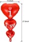 HongyiTime 202 I Love You Balloons - Helium Supported - Love Balloons - Valentine's Day Decorations and Gift Idea for Him or Her, Wedding Birthday DecorationsRibbonStraw Included.