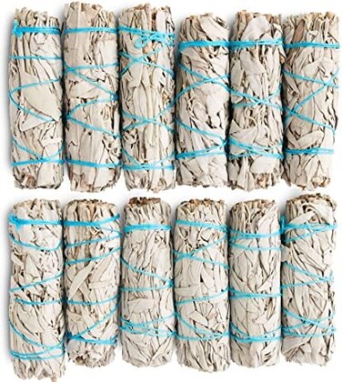 JL Local 12 Pack White Sage Smudge Sticks for SmudgingCleansingSmudge Kit White Sage Incense Sticks for Cleansing.