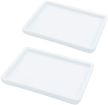 lofekea 2 Pack Ceramic Soap Dish Porcelain Soap Holder for Bathroom and Shower.