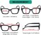 Eyekepper 4 Pack Ladies Reading Glasses - Oversized Square Design Reader Eyeglasses for Women, 4 Pairs Mix, 4 Count (Pack of 1.