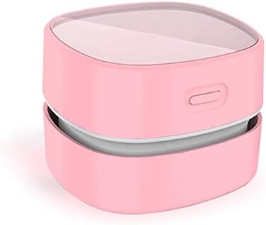 ODISTAR Desktop Vacuum Cleaner,Mini Table dust Sweeper Energy Saving, Cleaning Hairs,Crumbs,Computer Keyboard of Gifts for Kids (Pink.