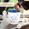 Christian Art Gifts Ceramic Coffee/Tea Mug 14 oz Blue Floral Friendship MugA Sweet Friendship Refreshes The Soul Proverbs 27:9 Encouraging Friendship Mug for Women Microwave/Dishwasher Safe.