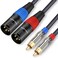JOLGOO 2m RCA to XLR Cable, Dual RCA Male to Dual XLR Male, 4N OFC Wire, for Amplifier, Mixer, Microphone, Speaker, AV Receiver, HiFi Audio Cable.