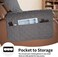 Easy-Going Oversized Recliner Cover Reversible Couch Cover Sofa Cover for Living Room Water Resistant Furniture Protector with Elastic Straps for Pets Dog (Oversized Recliner, Gray/Ivory.