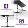 NEARPOW Laptop Desk for Bed, XXL Bed Table Bed Desk for Laptop and Writing, Adjustable Computer Tray Laptop Stand for Bed or Sofa with Anti-slip Leather, Removable Stopper, Book Stand and Drawer-Black