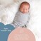 SleepingBaby Zippy Swaddle - Baby Swaddle Blanket with Convenient Bottom Zipper - Heather Grey - Small/Medium.