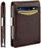 SERMAN BRANDS Money Clip Wallet - Mens Wallets slim Front Pocket RFID Blocking Card Holder Minimalist Mini Bifold.