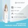 VG VOGCREST Rechargeable Eyebrow TrimmerFacial Hair Remover for Women, 2 IN 1 Eyebrow Razor and Flawless Hair Remover, Eyebrow Lips Nose Body Facial Hair Removal for Women with Built-in LED Light (Whi
