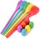 LovesTown 12 Pcs Egg Spoon Race Game Sets, Wooden Balance Relay Games for Kids Easter Eggs Hunt Outdoor Lawn.