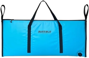 Buffalo Gear Insulated Fish Cooler Bag 48x18 Inch 60x24 Inch,Monster Leakproof Fish Kill Bag,Large Portable Waterproof Fish Bag White,keep ice-cold more than 24 hours.