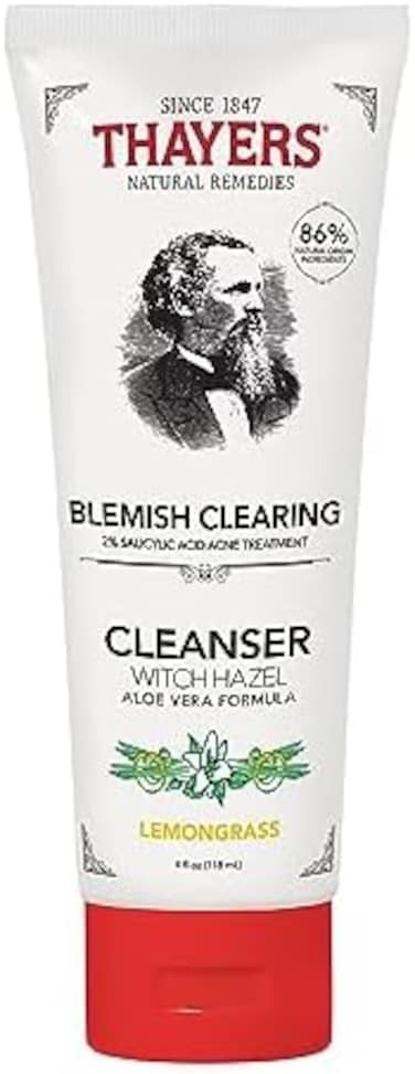 THAYERS Witch Hazel Blemish, White, Cleanser, Lemon, 4 Fl Oz.
