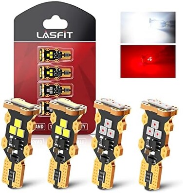LASFIT 921 912 LED Cargo Truck Light White Light and Third Brake Bulbs Red Light Combo ï¼Ë†4 bulbsï¼â€.