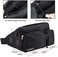 CXWMZY Fanny Pack for WomenMen Waist Bag Hip Bum Bag, Strap Extension Large Capacity Easy Carry Any Phone, Passport, Wallet, for Outdoors Workout Traveling Casual Running Cycling (Black.